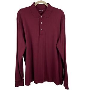 Lands’ End Maroon Polo Men’s Size Large